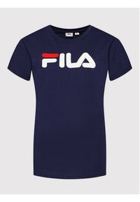 Fila T-Shirt Unisex Bellano FAU0067 Granatowy Regular Fit. Kolor: niebieski. Materiał: bawełna #7