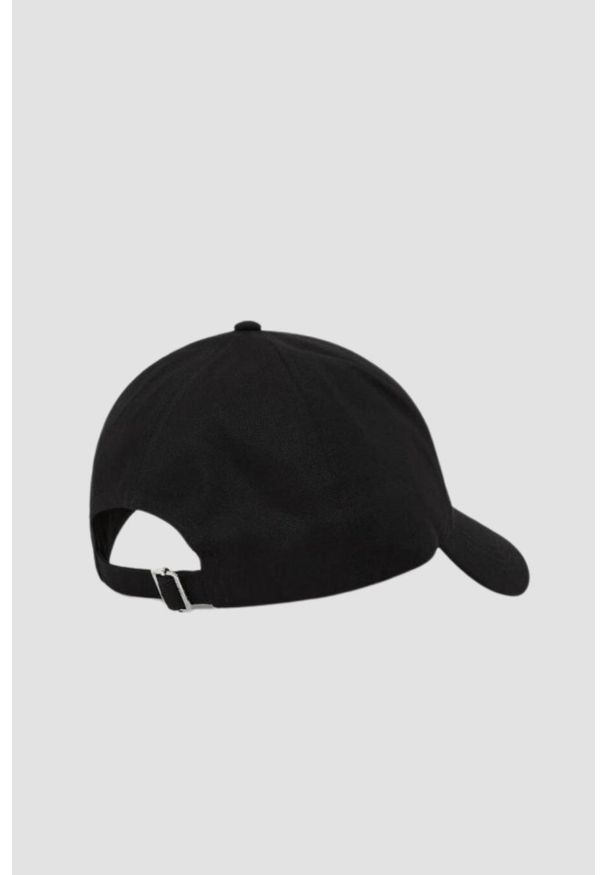 Karl Lagerfeld - KARL LAGERFELD Czarna czapka K/signature Rhnstn. Kolor: czarny. Materiał: bawełna