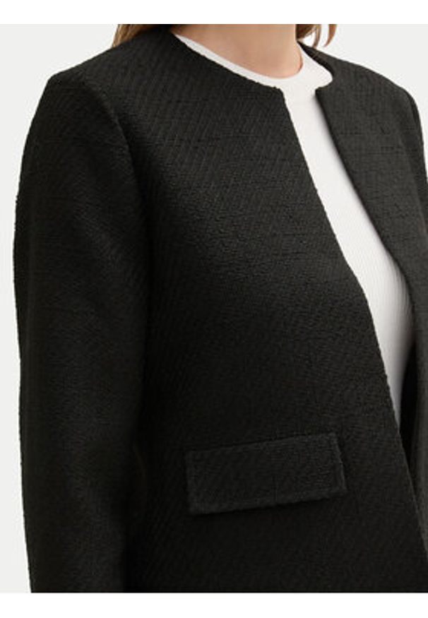 Tom Tailor Marynarka 1044343 Czarny Regular Fit. Kolor: czarny. Materiał: syntetyk