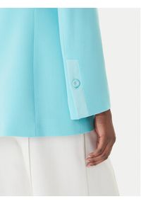 Marella Marynarka Giugno 2613041132 Turkusowy Regular Fit. Kolor: turkusowy. Materiał: acetat #3