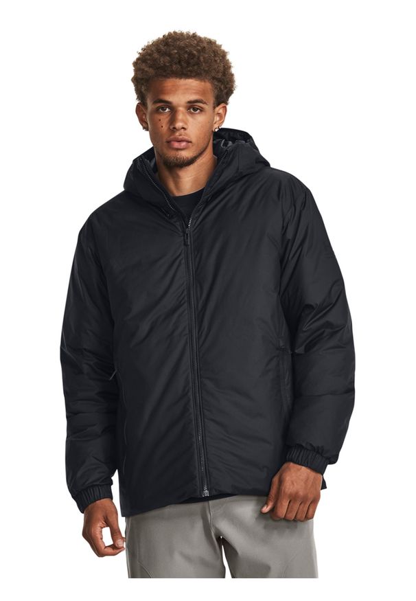 Kurtka treningowa z wypełnieniem naturalnym męska Under Armour LIMITLESS DOWN LW JACKET - czarna. Kolor: czarny. Materiał: puch, poliester. Wzór: nadruk