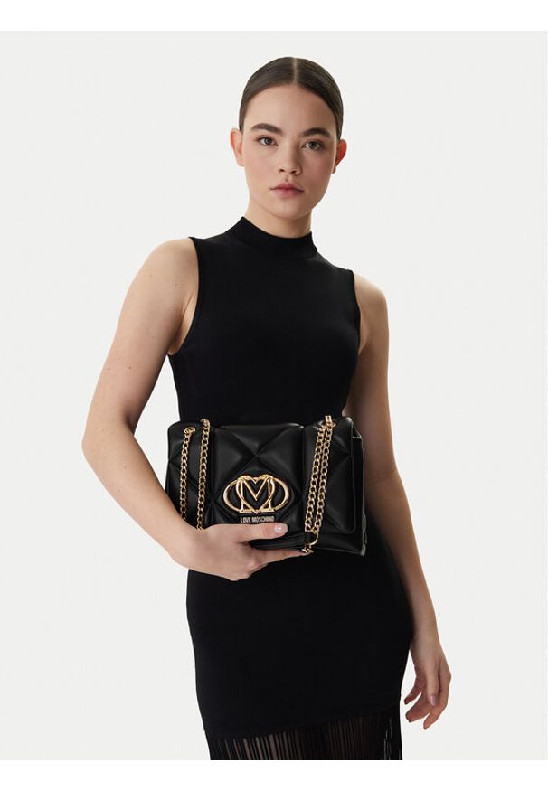 Love Moschino - LOVE MOSCHINO Torebka JC4041PP1OLC0000 Czarny. Kolor: czarny. Materiał: skórzane