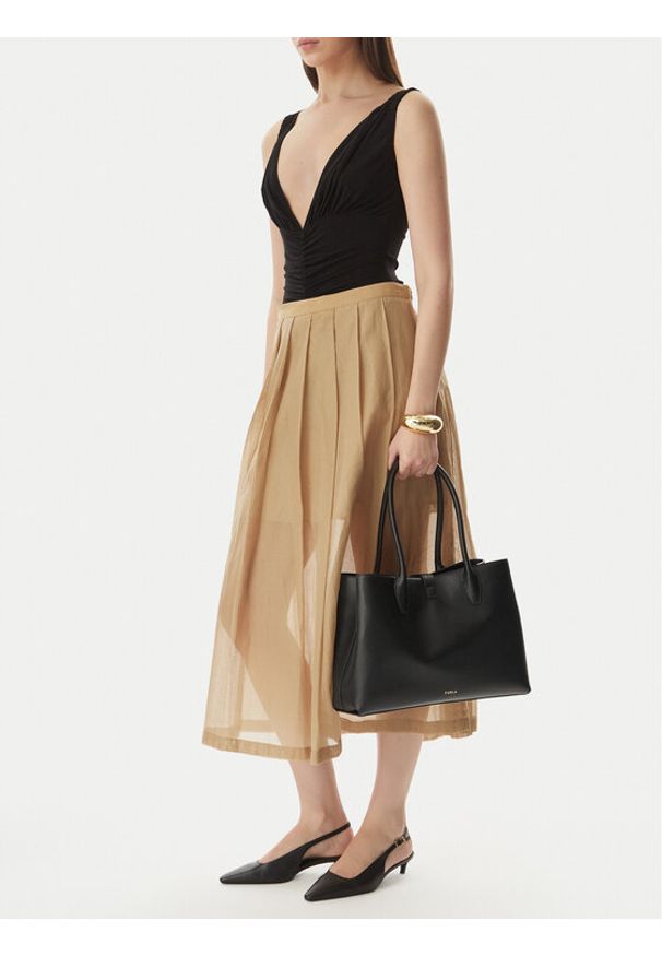 Furla Torebka Goccia M WB01978 ARE000 KH O6000 Czarny. Kolor: czarny. Materiał: skórzane