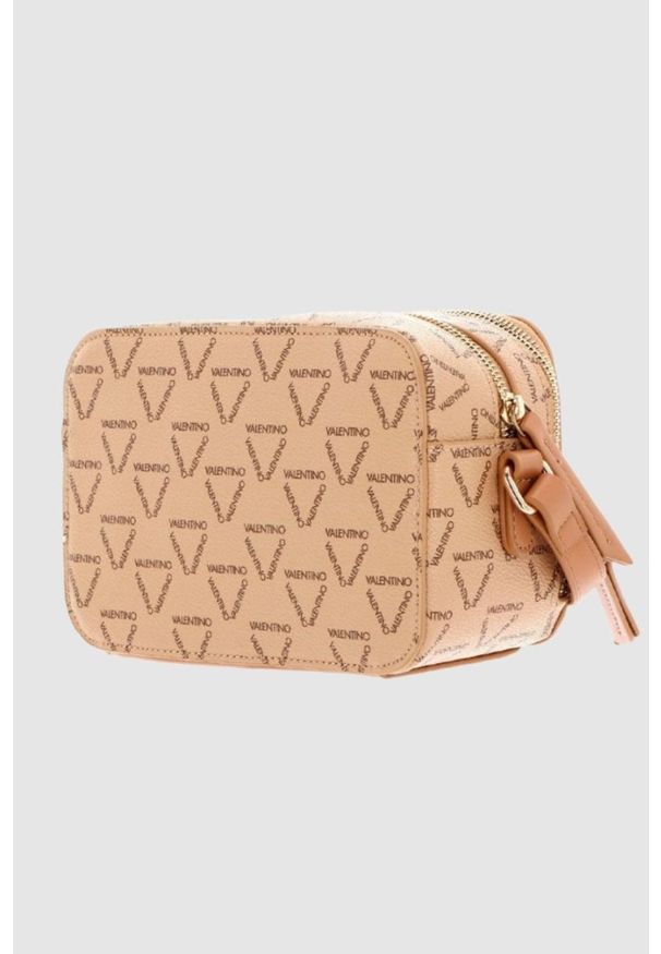 Valentino by Mario Valentino - VALENTINO Mała beżowa torebka Liuto Camera Bag. Kolor: beżowy. Styl: klasyczny
