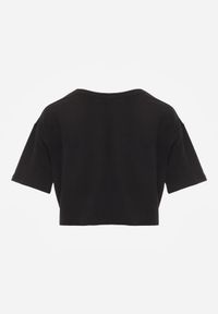 Born2be - Czarny Krótki T-shirt Oversize Lilu. Okazja: na co dzień. Kolor: czarny. Materiał: tkanina, bawełna. Długość: krótkie. Sezon: lato, wiosna. Styl: elegancki, casual #6