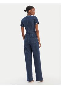 Guess Kombinezon W6RD94 D0911 Granatowy Wide Leg. Kolor: niebieski. Materiał: jeans #5