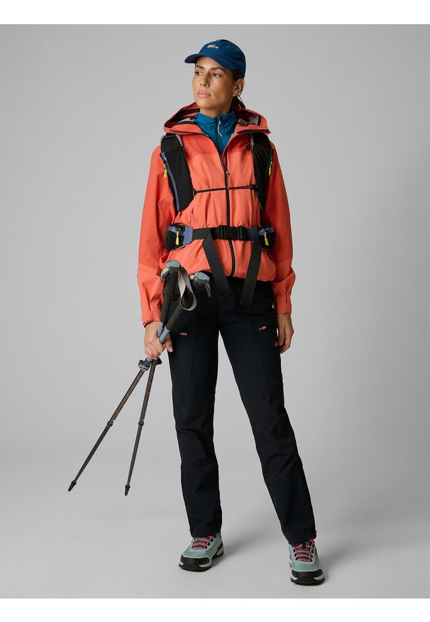 4f - 4F Bezrękawnik trekkingowy z wypełnieniem Primaloft Silver damski - turkusowy S. Typ kołnierza: kołnierzyk stójkowy. Kolor: turkusowy. Materiał: tkanina, syntetyk, materiał. Długość rękawa: bez rękawów. Technologia: Primaloft. Wzór: gładki. Sezon: lato. Sport: turystyka piesza