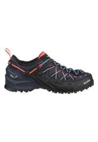 Buty trekkingowe damskie Salewa WS Wildfire Edge Gtx. Zapięcie: sznurówki. Kolor: fioletowy, czarny, wielokolorowy. Materiał: syntetyk, tkanina, zamsz, materiał. Szerokość cholewki: normalna