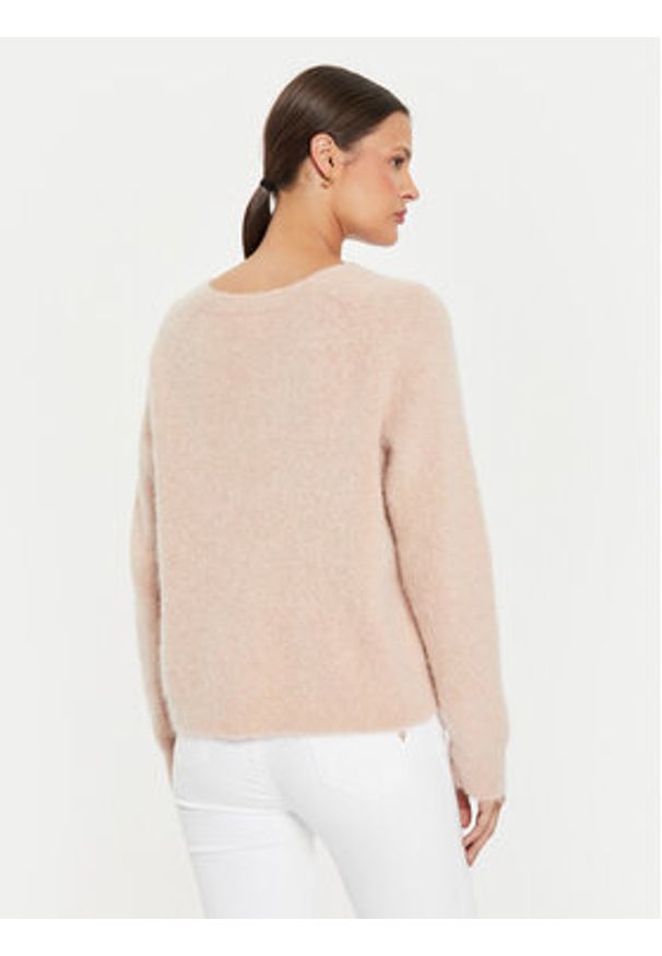 Kontatto Sweter 3M0229 Beżowy Relaxed Fit. Kolor: beżowy. Materiał: syntetyk