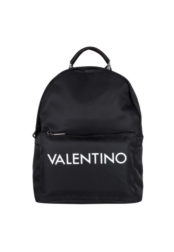 Valentino by Mario Valentino - VALENTINO Czarny plecak Kylo. Kolor: czarny. Wzór: paski