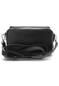 Big Star Accessories - Torebka damska Big Star, zamykana na suwak pikowana struktura regulowany pasek, czarna, KK574149. Kolor: czarny. Materiał: pikowane. Styl: street #4