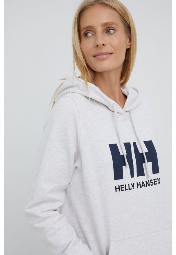 Helly Hansen - Bluza. Typ kołnierza: kaptur. Kolor: szary. Długość rękawa: długi rękaw. Długość: długie