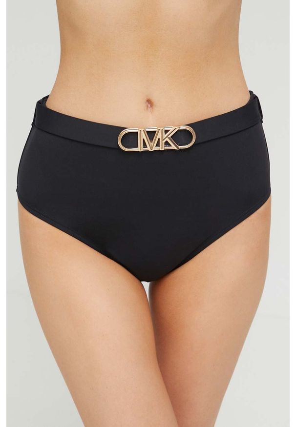 MICHAEL Michael Kors figi kąpielowe kolor czarny. Stan: podwyższony. Kolor: czarny