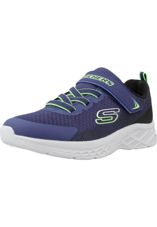skechers - Tenisówki Skechers Model 403924l Kolor Niebieski. Zapięcie: rzepy. Kolor: niebieski. Materiał: syntetyk, tkanina, materiał. Szerokość cholewki: normalna. Model: Skechers Sport. Sport: turystyka piesza