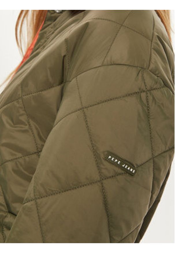 Pepe Jeans Kurtka przejściowa Caty PL402441 Zielony Relaxed Fit. Kolor: zielony. Materiał: syntetyk