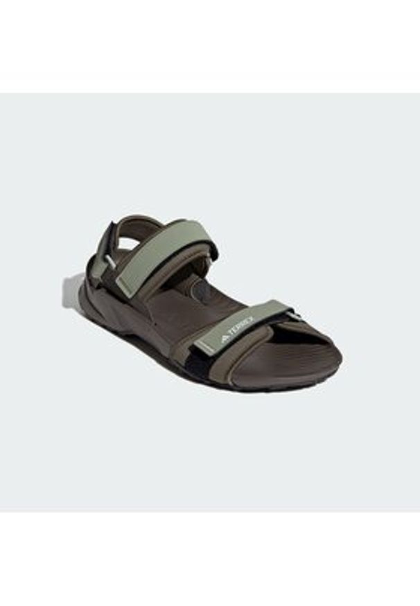 Adidas - adidas Sandały Terrex Hydroterra JR8411 Khaki. Kolor: brązowy. Materiał: materiał