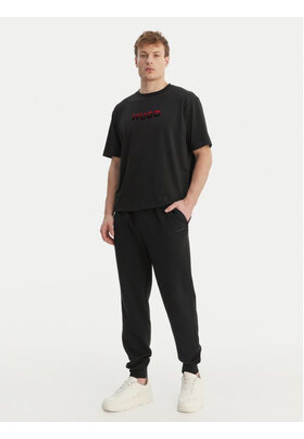 Hugo - HUGO T-Shirt Gradient 50556667 Czarny Regular Fit. Kolor: czarny. Materiał: bawełna. Wzór: gradientowy