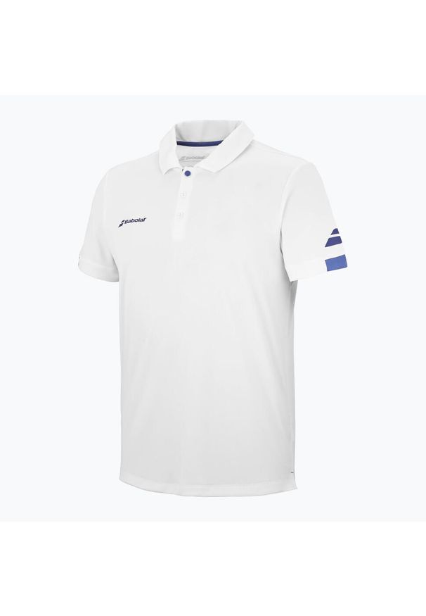 Koszulka polo męsa Babolat Play. Typ kołnierza: polo. Kolor: biały