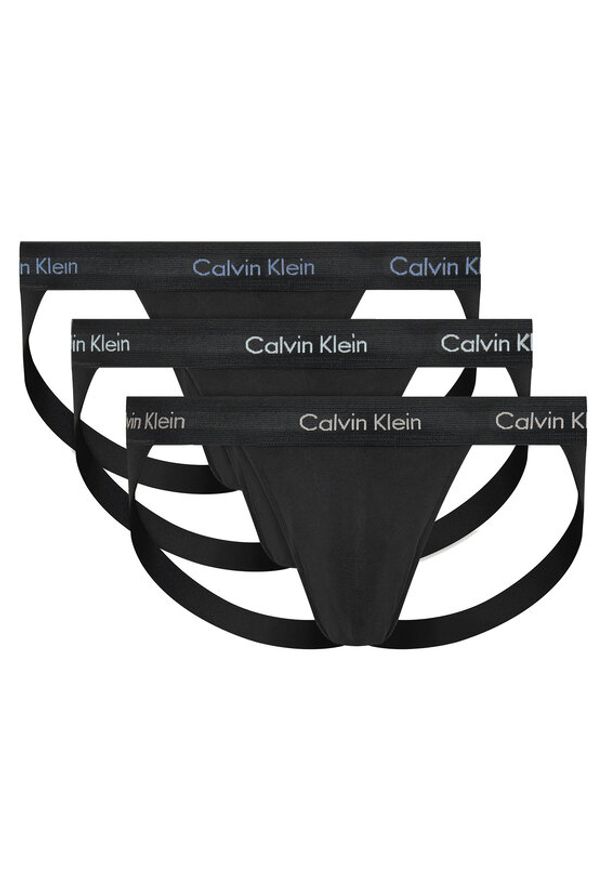 Calvin Klein Underwear Komplet 3 par slipów Jock Strap 000NB3363A Czarny. Kolor: czarny. Materiał: bawełna