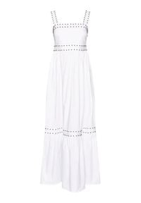 TwinSet Sukienka letnia 211TT2480 Biały Regular Fit. Kolor: biały. Materiał: bawełna. Sezon: lato #5