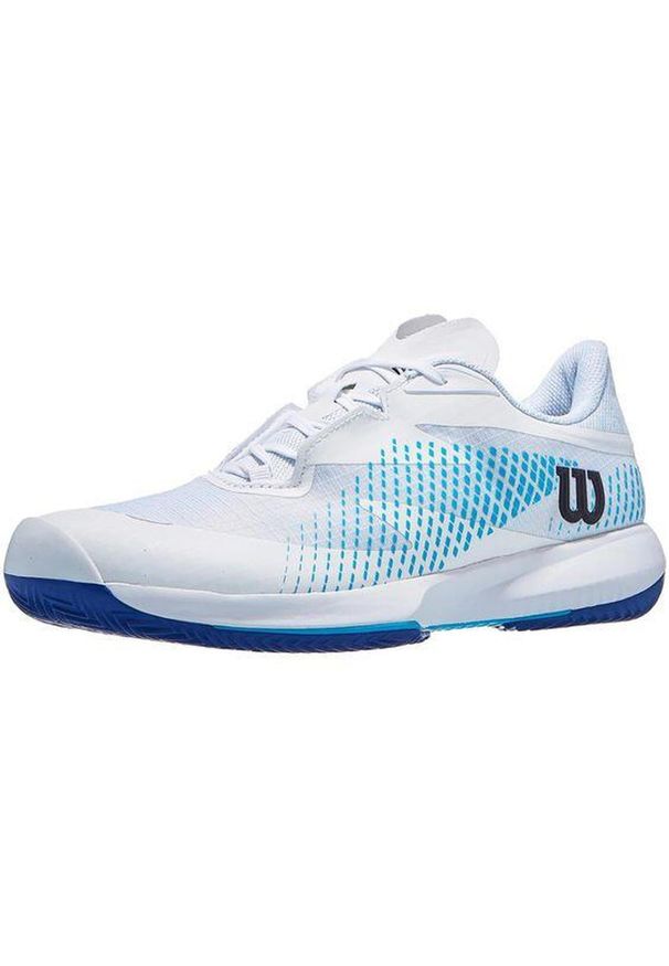 Buty tenisowe męskie Wilson Kaos Swift 1,5 white/blue atoll/lapis 47 1/3. Kolor: biały, niebieski, wielokolorowy. Sport: tenis