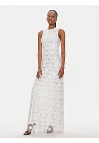 ROTATE Sukienka wieczorowa 111352 Biały Regular Fit. Kolor: biały. Materiał: syntetyk. Styl: wizytowy