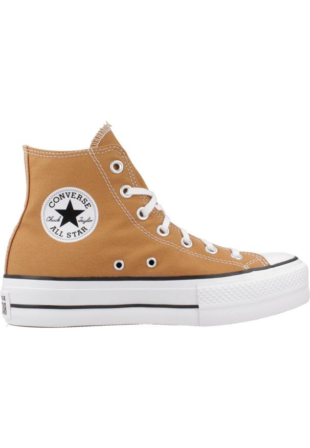 Buty Kobieta Converse Chuck Taylor All Star pomarańczowy. Okazja: na co dzień. Kolor: brązowy. Materiał: tkanina. Model: Converse All Star