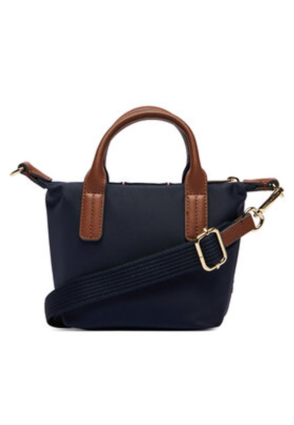 TOMMY HILFIGER - Tommy Hilfiger Torebka Popette Micro Tote Corp AW0AW18552 Granatowy. Kolor: niebieski