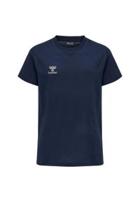 Hummel - Koszulka Sportowa T-Shirt Hmlmove Grid Cotton T-Shirt Kid. Kolor: niebieski