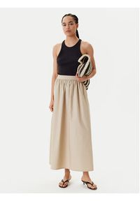 United Colors of Benetton - United Colors Of Benetton Spódnica maxi 4TPUD004I Beżowy Regular Fit. Kolor: beżowy. Materiał: bawełna #3