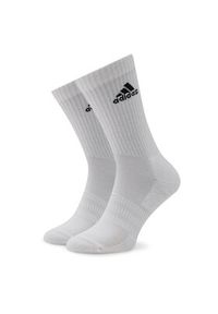 Adidas - adidas Skarpety wysokie unisex Cushioned Crew Socks 3 Pairs HT3446 Biały. Kolor: biały