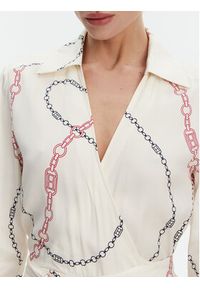 TOMMY HILFIGER - Tommy Hilfiger Sukienka koktajlowa WW0WW44664 Biały Regular Fit. Kolor: biały. Materiał: wiskoza, satyna. Styl: wizytowy #3