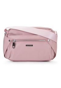 Wittchen - Damska torebka nylonowa. Kolor: różowy. Rozmiar: średnie. Styl: wakacyjny, casual. Rodzaj torebki: na ramię