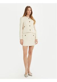 Marella Spódnica mini Dancing 2513101044 Biały Regular Fit. Kolor: biały. Materiał: syntetyk #3