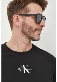 Calvin Klein Jeans t-shirt bawełniany kolor czarny z nadrukiem. Kolor: czarny. Materiał: bawełna. Wzór: nadruk. Styl: klasyczny #2