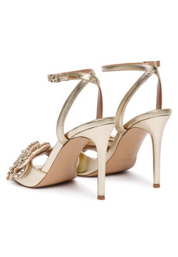 Guess Sandały FLFCR2 LEA03 Złoty. Kolor: złoty. Materiał: skóra