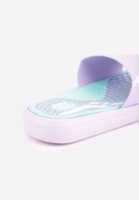 Born2be - Fioletowe Klasyczne Klapki Basenowe na Piankowej Podeszwie Ninethis. Okazja: na co dzień, na plażę. Kolor: fioletowy. Sezon: lato. Styl: klasyczny #8