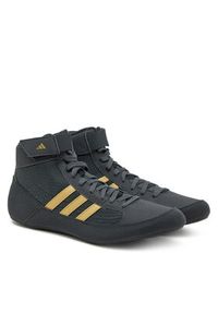 Adidas - adidas Buty halowe HVC HP6869 Szary. Kolor: szary. Materiał: materiał