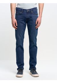 Big-Star - Spodnie jeans męskie dopasowane Tobias 401. Okazja: na co dzień. Kolor: niebieski. Styl: casual, klasyczny #1