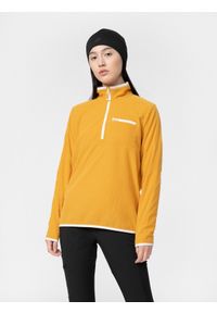 4f - 4F Bluza trekkingowa nierozpinana bez kaptura damska XS. Typ kołnierza: bez kaptura. Kolor: pomarańczowy. Materiał: włókno