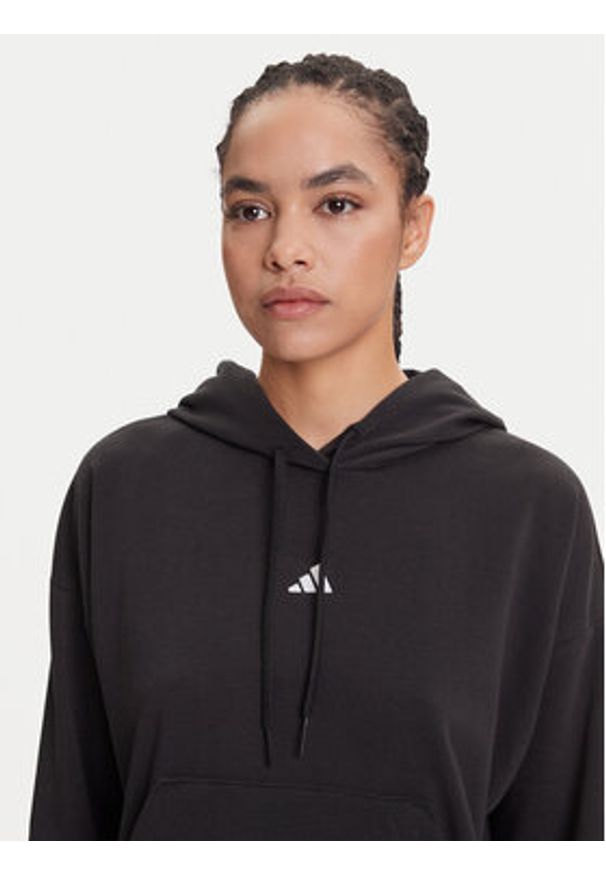 Adidas - adidas Bluza Essentials Small Logo JD7989 Czarny Regular Fit. Kolor: czarny. Materiał: bawełna