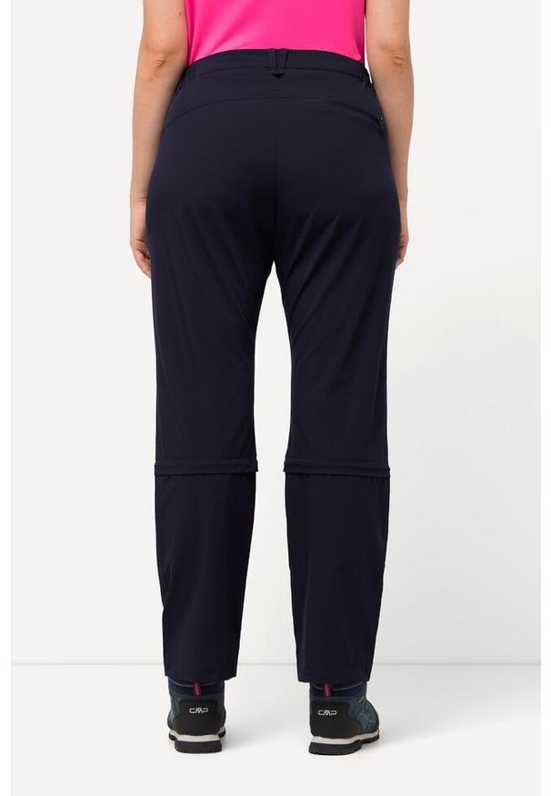 ULLA POPKEN - Damskie Spodnie z odpinanymi nogawkami regulacja długości szybkoschnące. Kolekcja: plus size. Kolor: niebieski. Materiał: elastan, poliamid, materiał. Sport: turystyka piesza