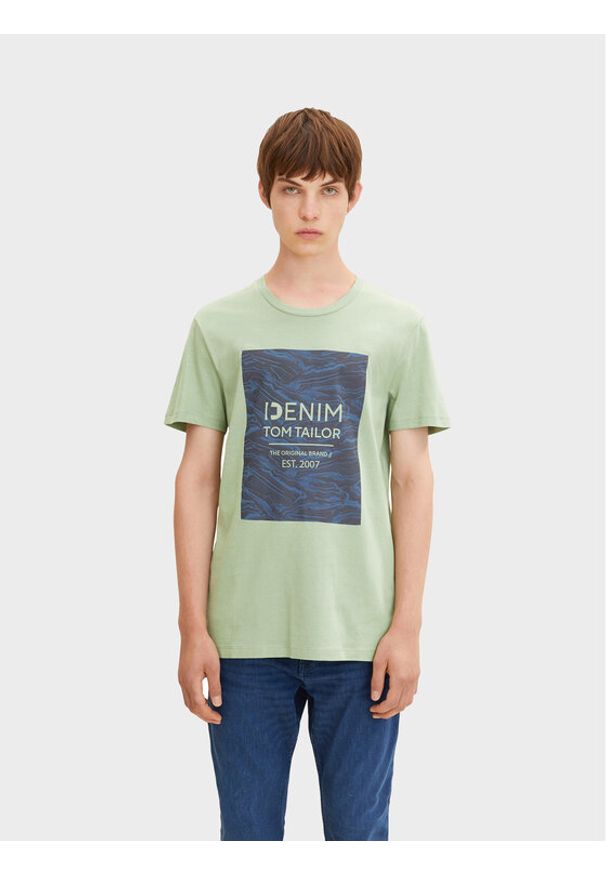Tom Tailor Denim T-Shirt 1033036 Zielony Regular Fit. Kolor: zielony. Materiał: bawełna
