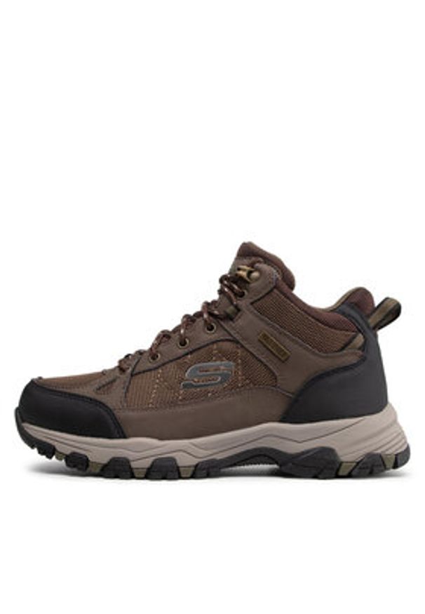 skechers - Skechers Trapery Melano 204477/CHOC Brązowy. Kolor: brązowy. Materiał: materiał