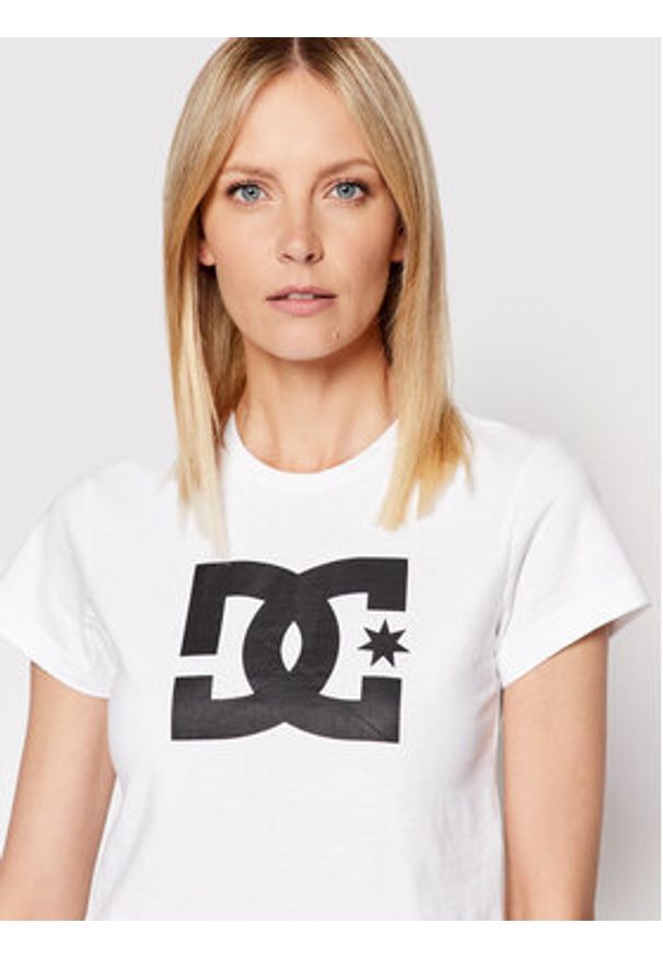 DC Shoes T-Shirt Star ADJZT03035 Biały Regular Fit. Kolor: biały. Materiał: bawełna