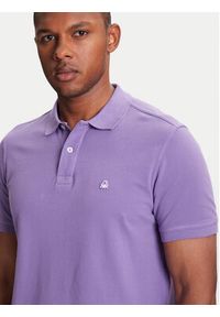 United Colors of Benetton - United Colors Of Benetton Polo 3089J3179 Fioletowy Regular Fit. Typ kołnierza: polo. Kolor: fioletowy. Materiał: bawełna #5