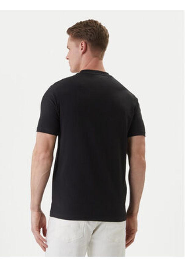 Karl Lagerfeld - KARL LAGERFELD T-Shirt 755035 562221 Czarny Regular Fit. Typ kołnierza: dekolt w karo. Kolor: czarny. Materiał: bawełna