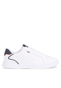 TOMMY HILFIGER - Tommy Hilfiger Sneakersy Lo Cup Lth Detail FM0FM04956 Biały. Kolor: biały