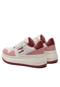 Tommy Jeans Sneakersy Retro Basket Flatform Mix EN0EN02654 Różowy. Kolor: różowy