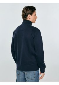 Big-Star - Bluza męska rozpinana granatowa Madorol 403. Typ kołnierza: kołnierzyk stójkowy, kaptur. Kolor: niebieski. Materiał: dzianina, jeans, żakard #5